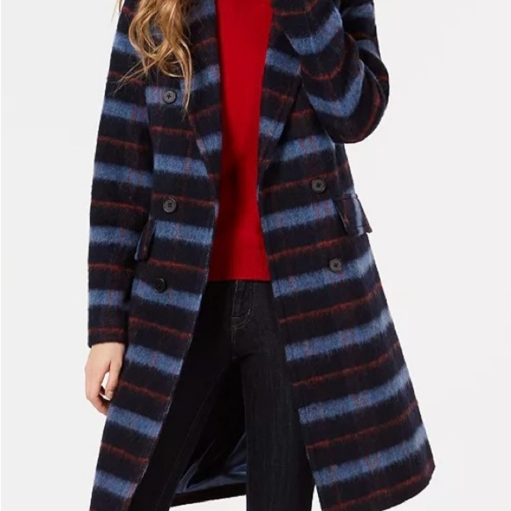 BCBGeneration Wool Blend Double Breasted Pail Notch Collard Coat Size Small
